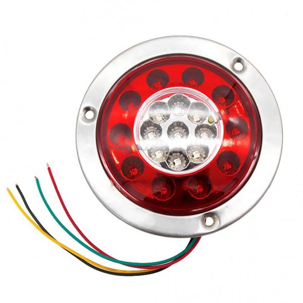 Double Colors Round 19 LED Truck Trailer  Lorry Brake Stop Turn Tail Light